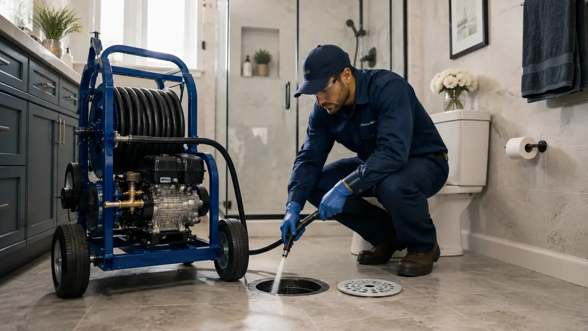 Bathroom Drain Hydro Jetting in Rancho Cucamonga