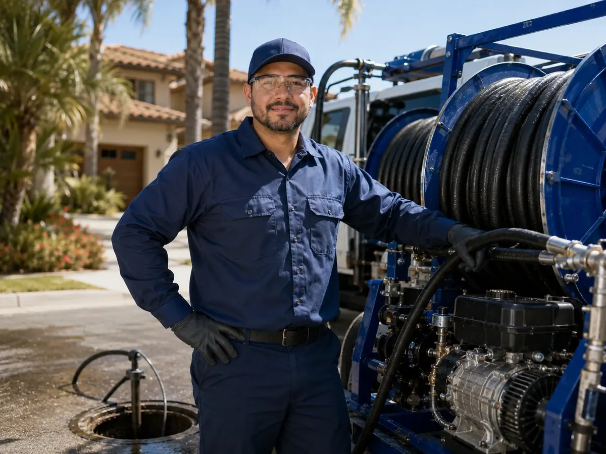 Hydro jet sewer cleaning in Rancho Cucamonga