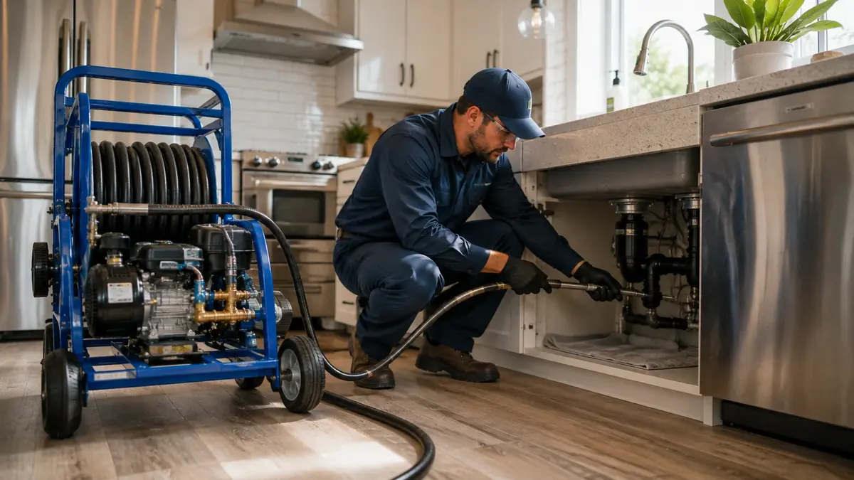 Kitchen Drain Hydro Jetting in Rancho Cucamonga