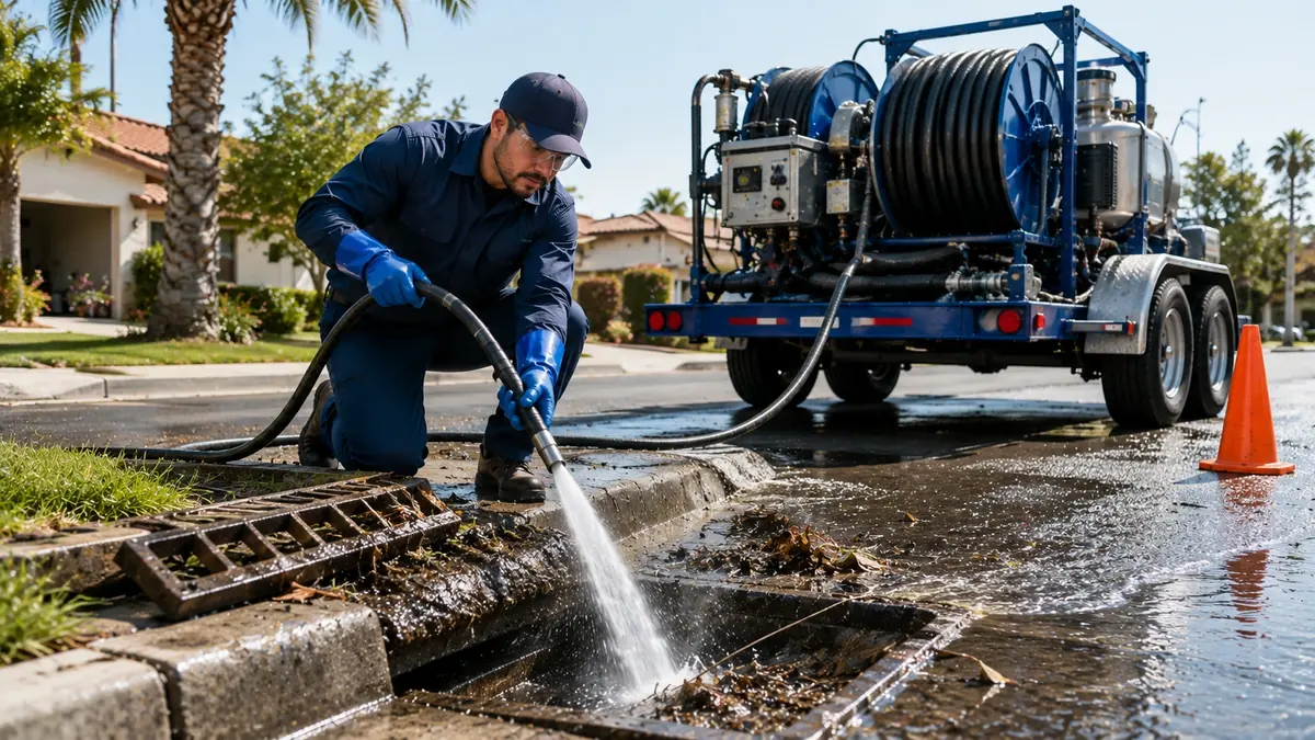 Storm Drain Hydro Jet Cleaning in Rancho Cucamonga